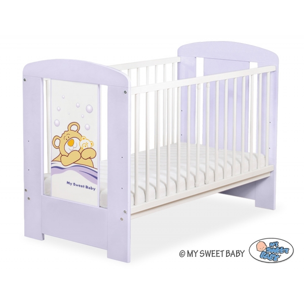 Gitterbett Lila 120x60cm Teddy Bär Barnaba nr 5005-09-801