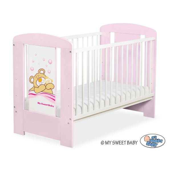 Gitterbett Rosa 120x60cm Teddy Bär Barnaba nr 5005-08-800