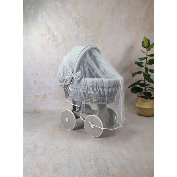 Graues Stubenwagen Komplett Set grau