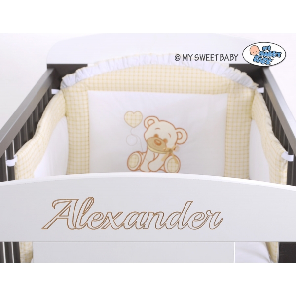 Graveur auf der Vorderseite des Kinderbettes nr 5004-04