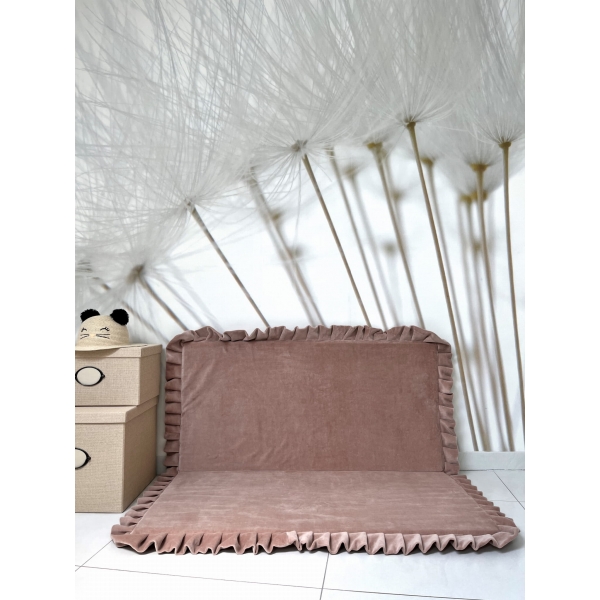 Große Spielmatte Quadrat Beige 125x125 VELVET