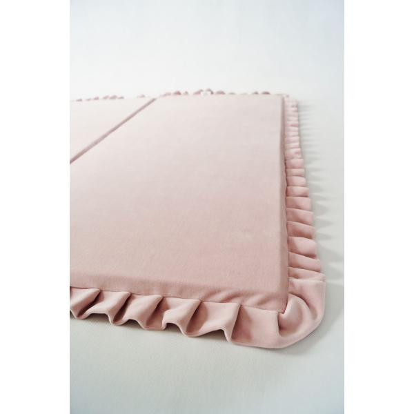 Große Spielmatte Quadrat Rosa 125x125 VELVET