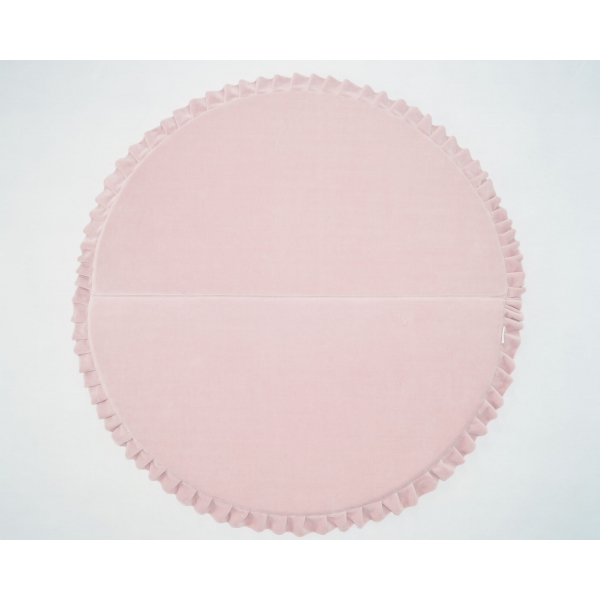 Große Spielmatte XXL Rund Puderrosa 125x125 VELVET