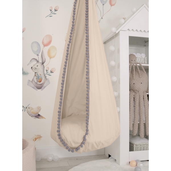 Hängeschaukel Hängematte Beige