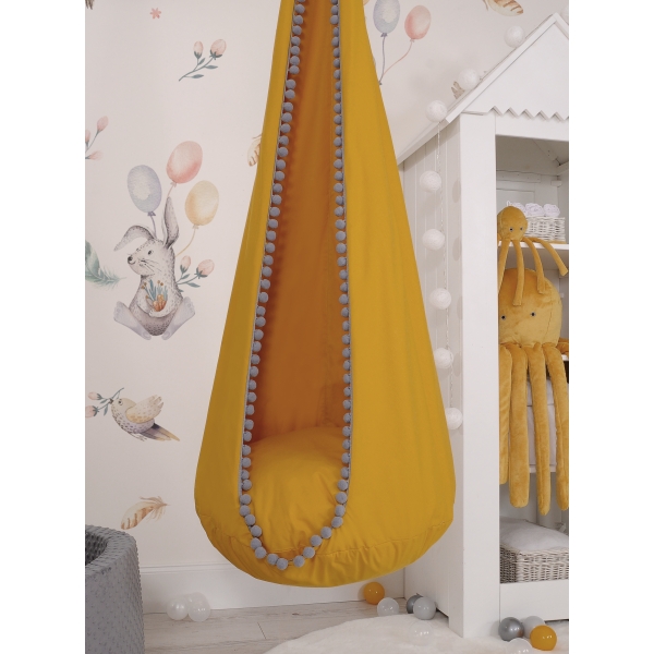 Hängeschaukel Kinder Hängematte Hängesessel Cocoon - honiggelb