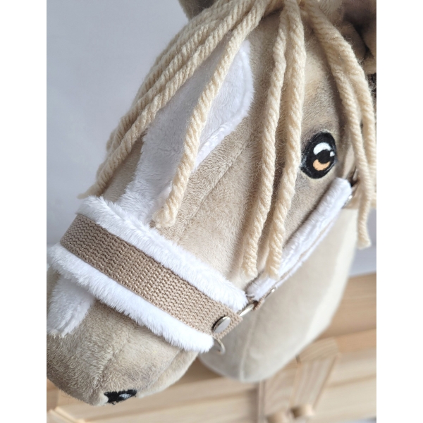 Halfter für Hobby Horse A3 - beige mit Pelz