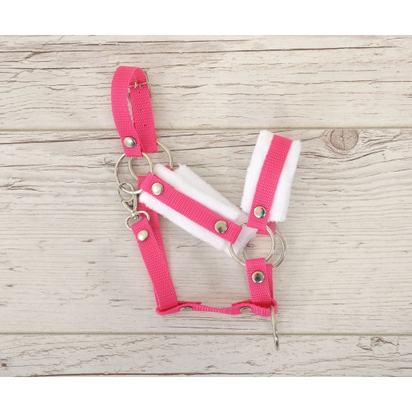 Halfter für Hobby Horse A3 - dunkelrosa mit Pelz