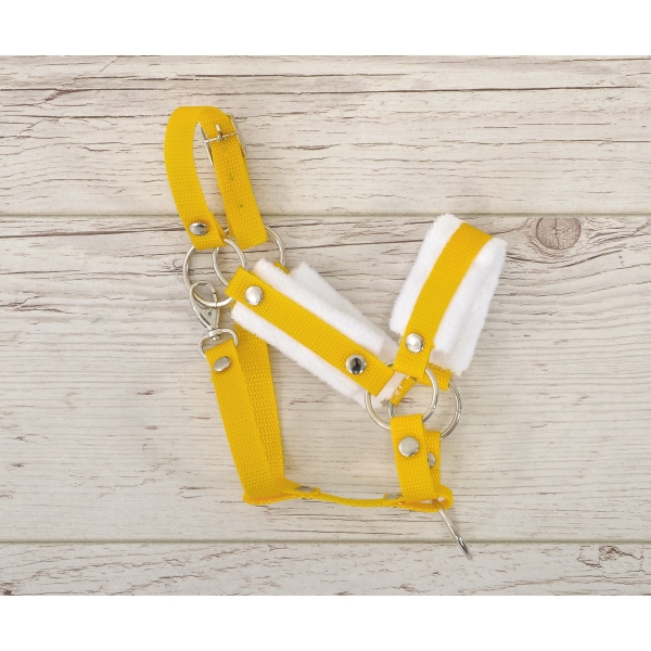 Halfter für Hobby Horse A3 - gelb mit Pelz