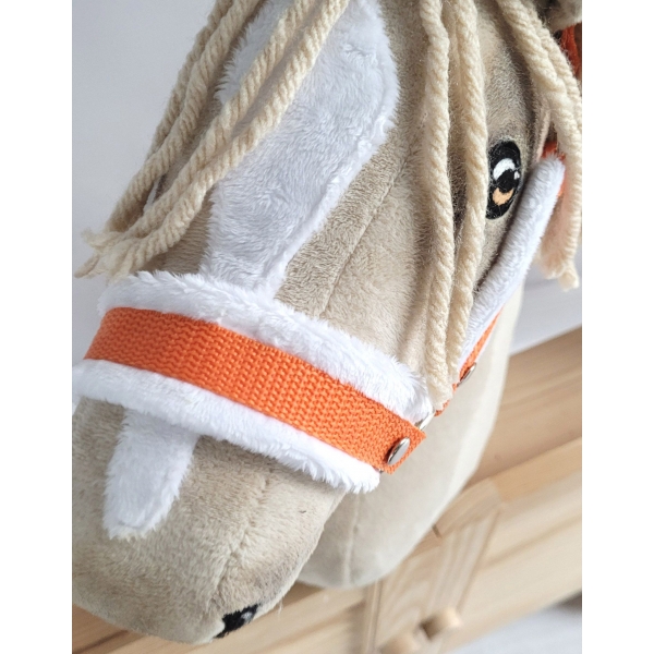 Halfter für Hobby Horse A3 - orange mit Pelz