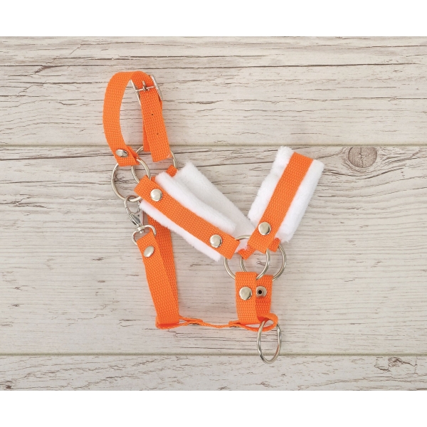 Halfter für Hobby Horse A3 - orange mit Pelz