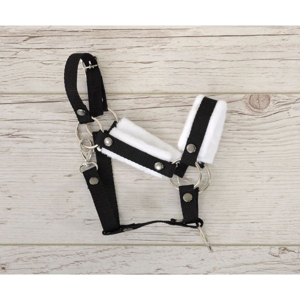Halfter für Hobby Horse A3 - schwarz mit Pelz