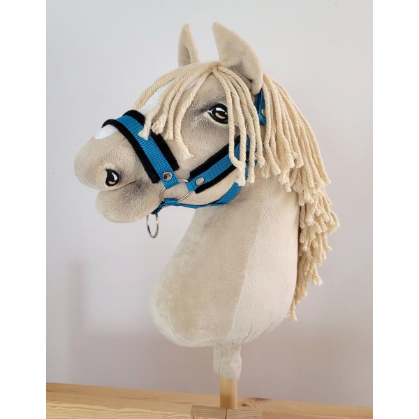 Halfter für Hobby Horse A3 - türkis mit schwarz Pelz