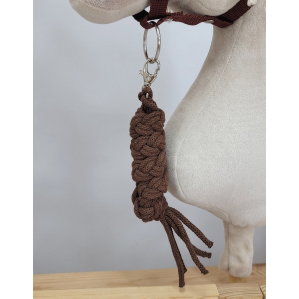 Halfter mit Anbindestrick aus Kordel - braun