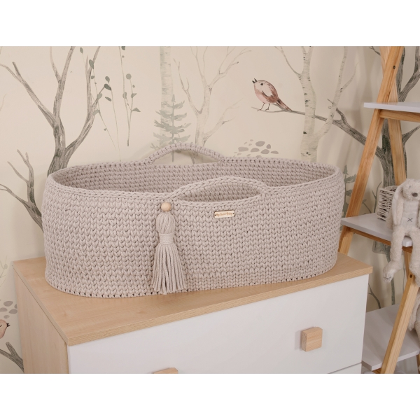 Boho Babykorb Beige