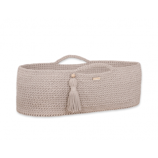 Handmade Moseskorb Boho - hell beige