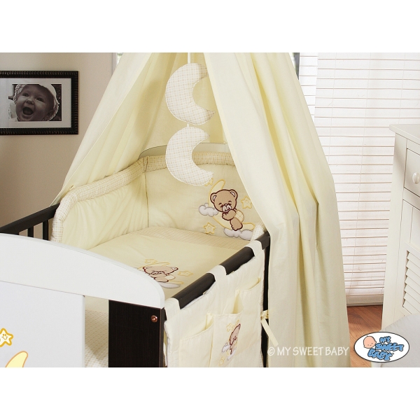Babybett Himmel mit Halterung Baumwolle - Gute Nacht creme