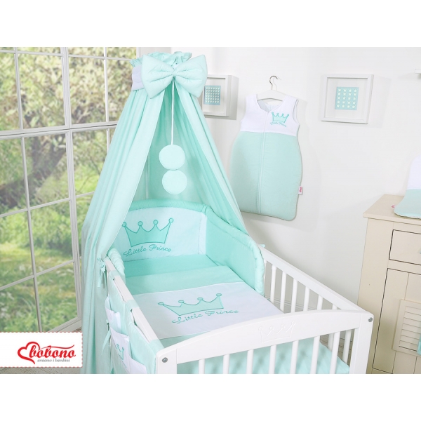 Betthimmel für Babybett Baumwolle - Little Prince/Princess minze