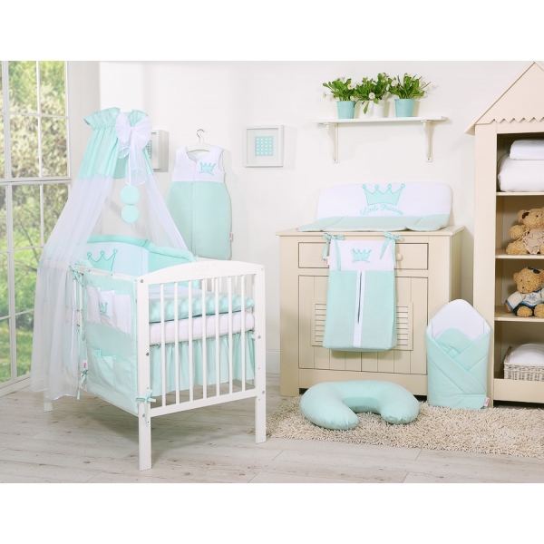 Himmel für Babybett aus Chiffon - Little Prince/Princess minze