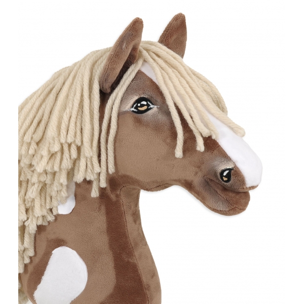 Hobby Horse Braun mit weiße Schecke helle Mähne