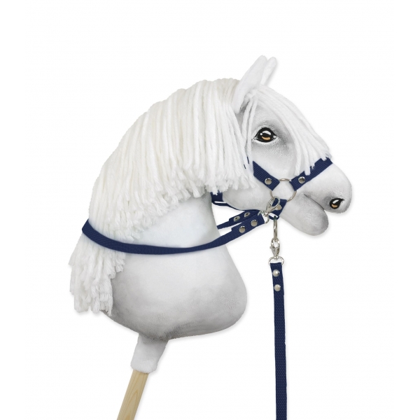 Hobby Horse Gurtbandzügel für Pferdehalfter - denim