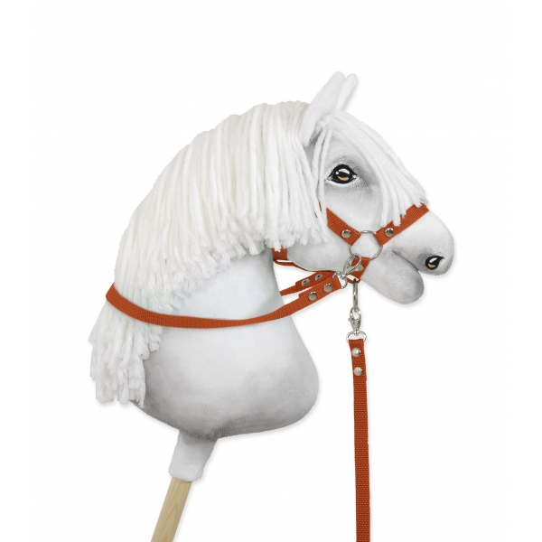 Hobby Horse Gurtbandzügel für Pferdehalfter - ginger
