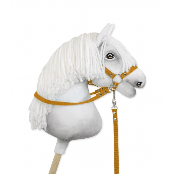 Hobby Horse Gurtbandzügel für Pferdehalfter - honey yellow
