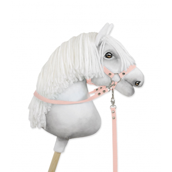 Hobby Horse Gurtbandzügel für Pferdehalfter - puderrosa