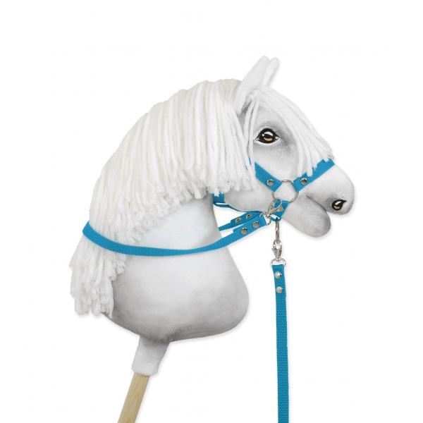 Hobby Horse Gurtbandzügel für Pferdehalfter - turquoise