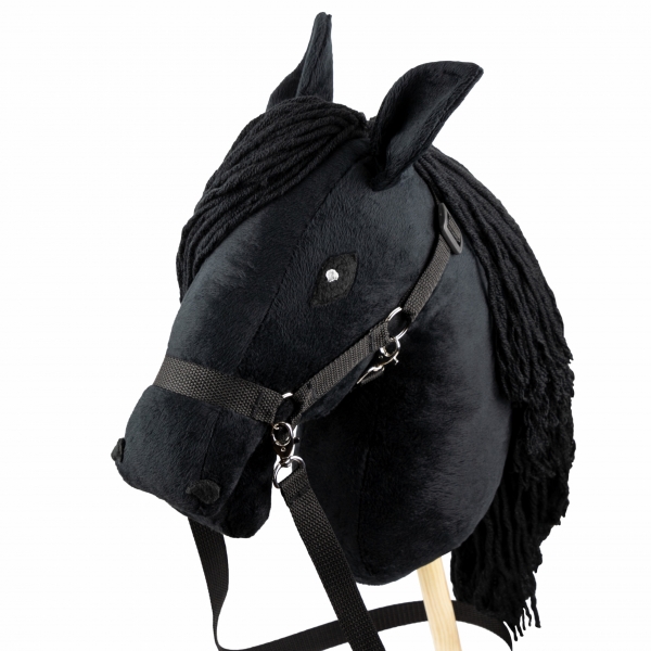 Steckenpferd Schwarz mit Halfter und Zügel Hobby Horse für 100 €