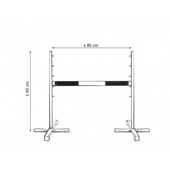 Hobby Horse Sprung Hindernis 80 cm inkl. Stange 50mm - rot