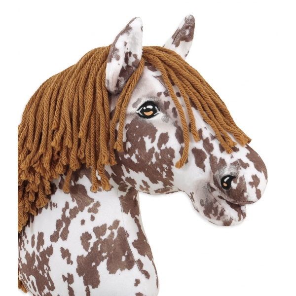 Hobby Horse Steckenpferd brauner Leopard mit brauner Mähne A3