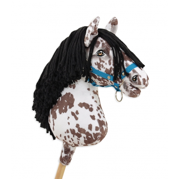 Hobby Horse Steckenpferd brauner Leopard mit schwarzer Mähne A3