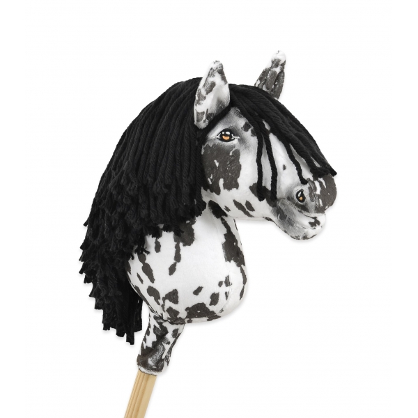 Hobby Horse Steckenpferd mit schwarzen Mähne A4