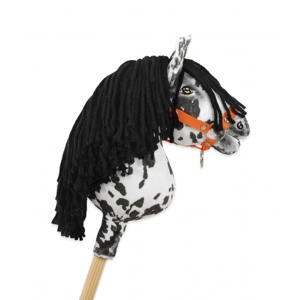 Hobby Horse Steckenpferd mit schwarzen Mähne A4