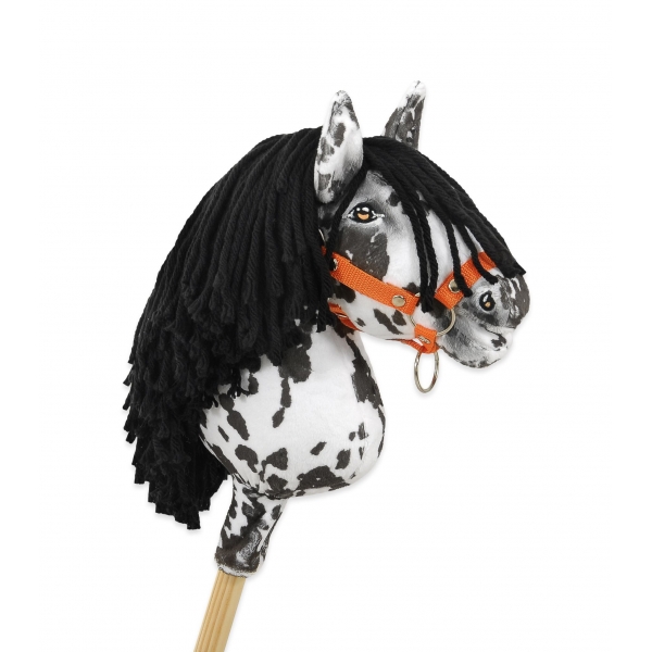 Hobby Horse Steckenpferd mit schwarzen Mähne A4