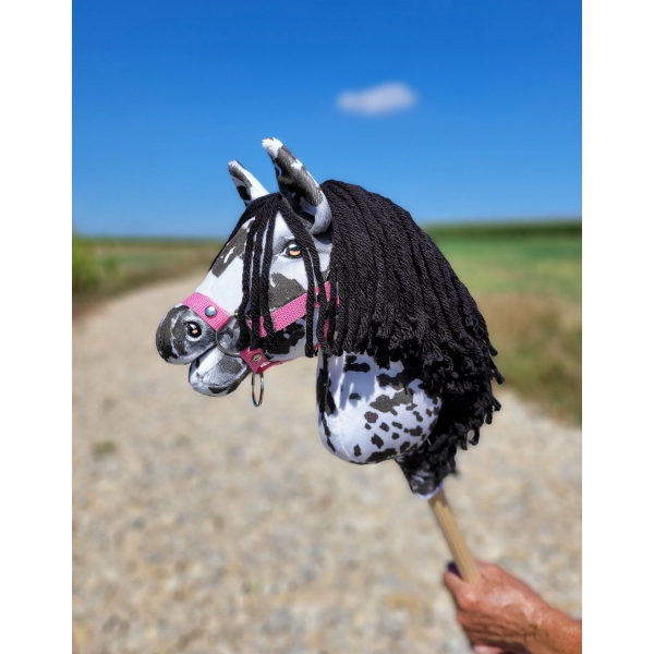 Hobby Horse Steckenpferd mit schwarzen Mähne A4