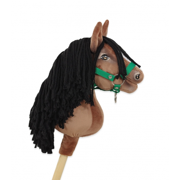 Hobby Horse Steckenpferd Pferd am Stiel Premium - Braunes Pferd A4