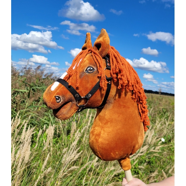 Hobby Horse Steckenpferd Pferd am Stiel Premium - Fuchspferd