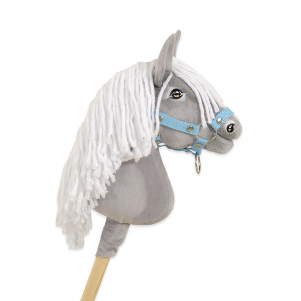 Hobby Horse Steckenpferd Pferd am Stiel Premium - graues Pferd III A4