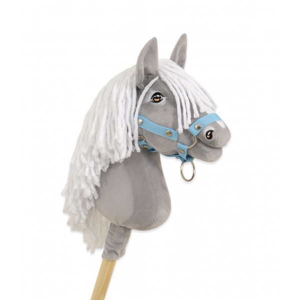 Hobby Horse Steckenpferd Pferd am Stiel Premium - graues Pferd III A4
