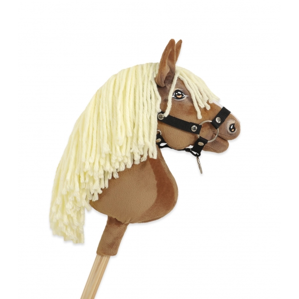 Hobby Horse Steckenpferd Pferd am Stiel Premium - haflinger Pferd A4