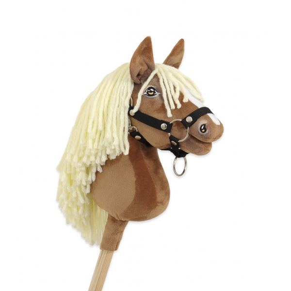 Hobby Horse Steckenpferd Pferd am Stiel Premium - haflinger Pferd A4