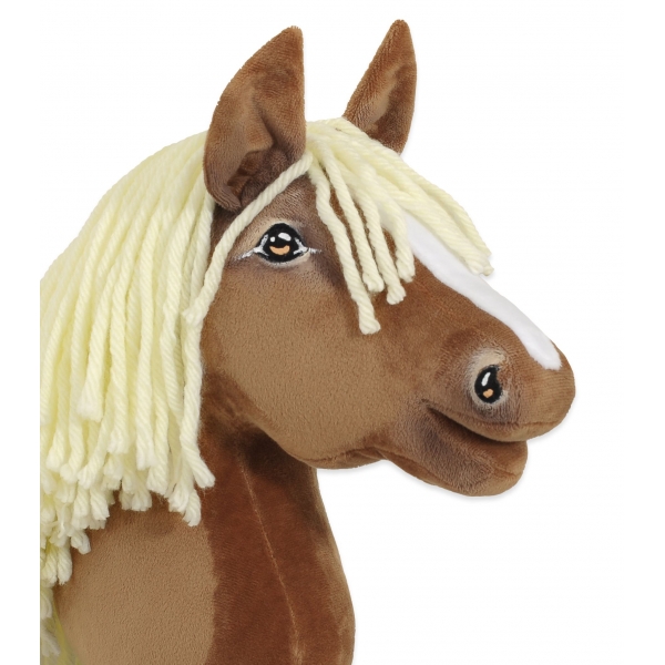 Hobby Horse Steckenpferd Pferd am Stiel Premium - haflinger Pferd A4