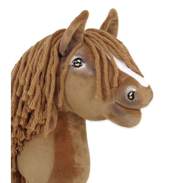 Hobby Horse Steckenpferd Pferd am Stiel Premium - helle Kastanie Pferd A4