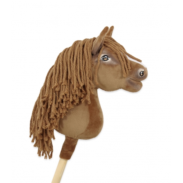 Hobby Horse Steckenpferd Pferd am Stiel Premium - helle Kastanie Pferd A4