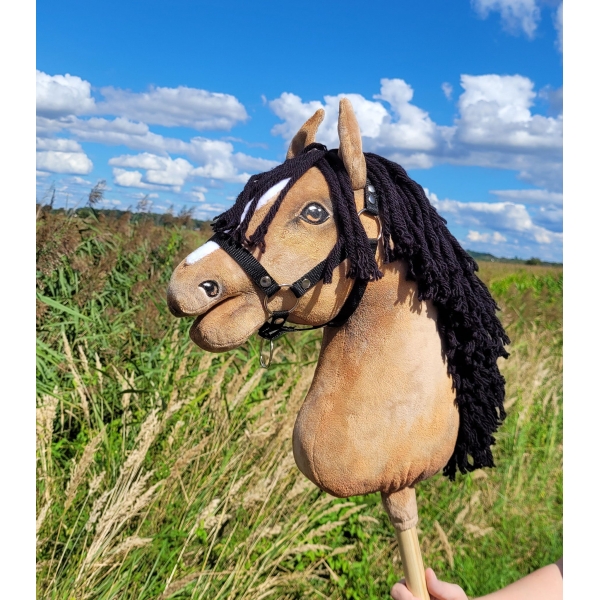 Hobby Horse Steckenpferd Pferd am Stiel Premium - Hirschleder Pferd
