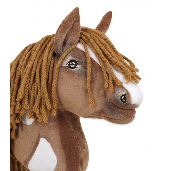 Hobby Horse Steckenpferd Pferd am Stiel Premium - western II braunes Pferd A4