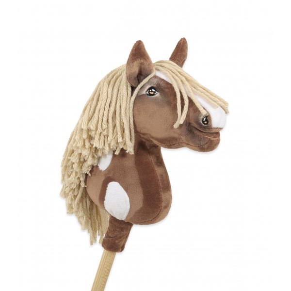 Hobby Horse Steckenpferd Pferd am Stiel Premium - western III braunes Pferd A4