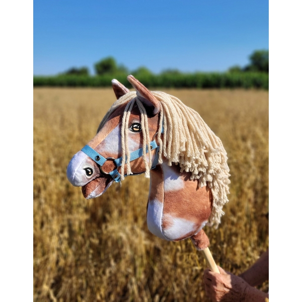Hobby Horse Steckenpferd Tobiano mit beiger Mähne