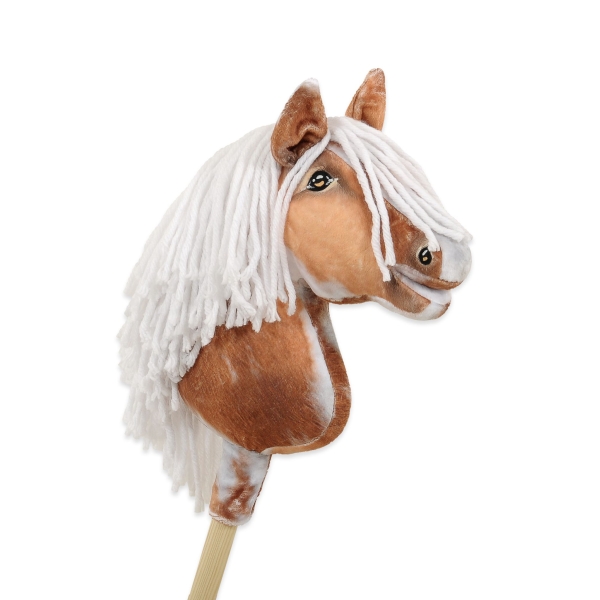 Hobby Horse Steckenpferd Tobiano mit weißer Mähne A4